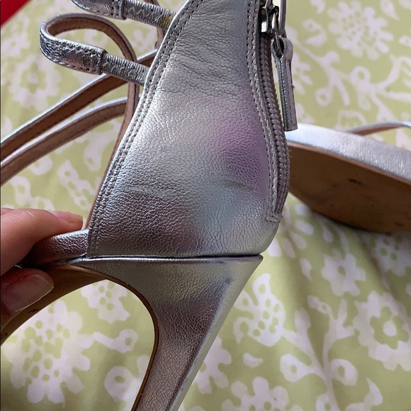 Halogen Silver Strappy High Heel Sandals - Picture 5 of 9